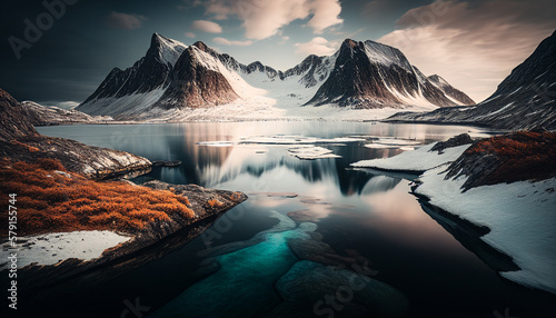 Arctic landscape. Created with generative ai