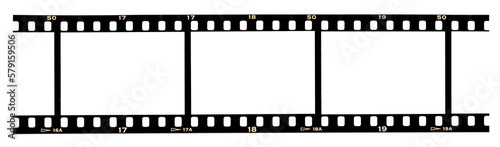 Film frames isolated on white
