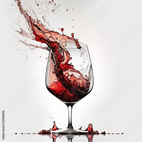 A red wine's glass