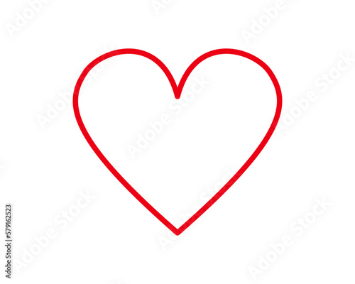 red heart symbol outline illustration