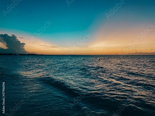 Split Sunrise Over The Ocean