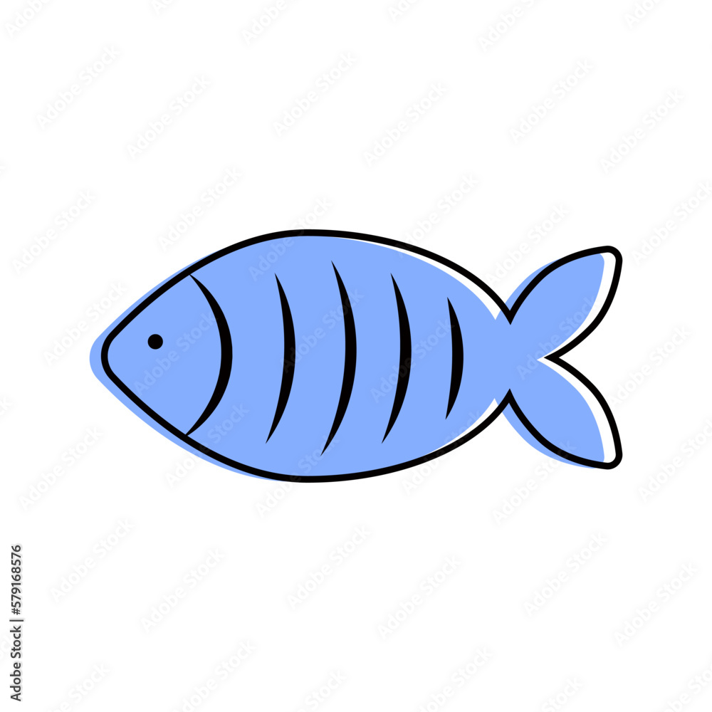 French April Fool's Day. Poisson d'avril. One color fish for your design. White background. Vector illustration French April Fool's Day. Poisson d'avril. One color fish for your design. White background. Vector illustration