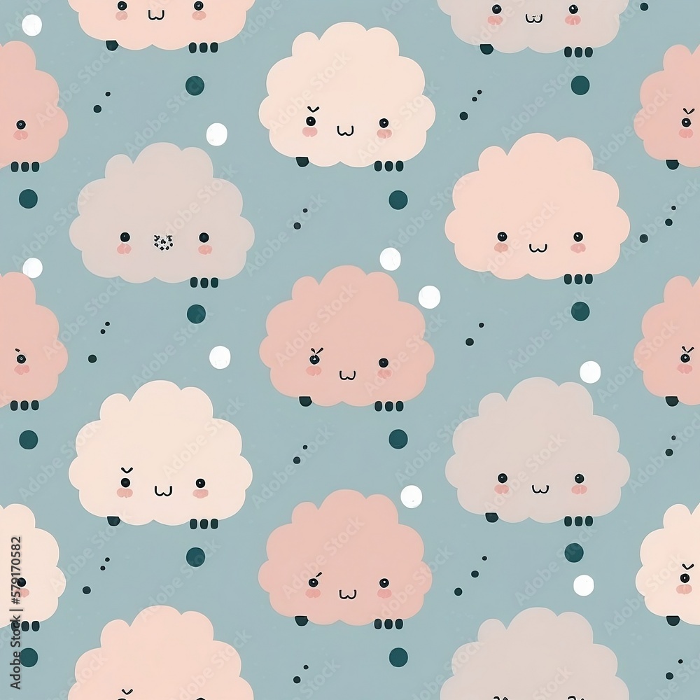 seamless pattern with cloud