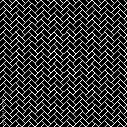 Herringbone pattern. Rectangle slabs tessellation. Seamless surface design with slanted blocks tiling. Floor cladding bricks. Repeated tiles ornament background. Mosaic motif. Pavement wallpaper.