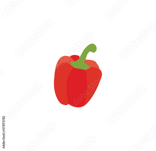 A beautiful red capsicum vector art work.