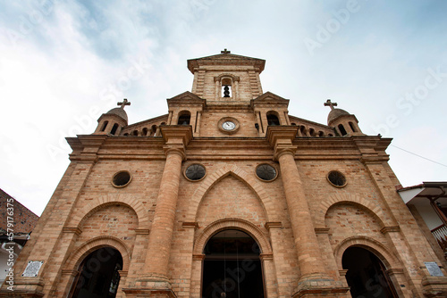 Entrerrios, Antioquia / Colombia - March 5, 2023. The Church of Our Lady of Sorrows is a Colombian temple of Catholic worship dedicated to the Virgin Mary photo