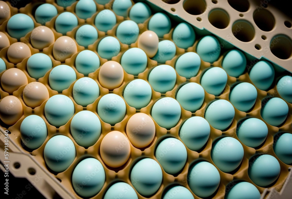 A tray filled with eggs A tray filled with eggs