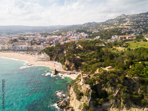 Fototapeta Naklejka Na Ścianę i Meble -  View from drone on seascape of Costa Brava in the Spain.
