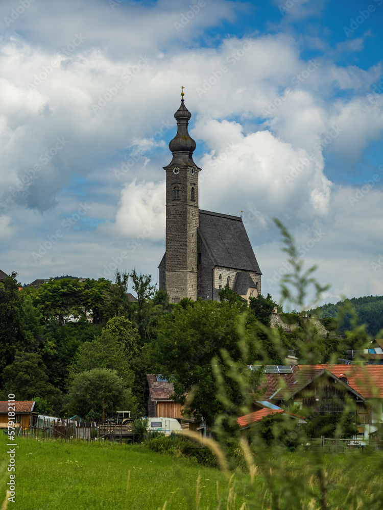 The church of the village Anger in Bavaria Germany