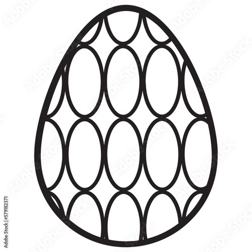 easter egg decorated with ovals