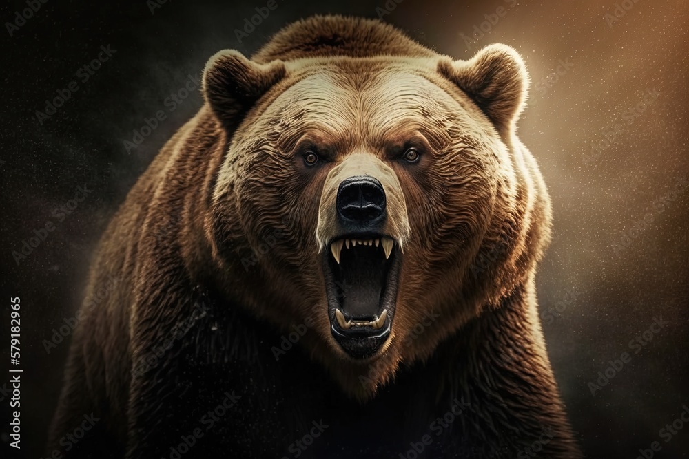 The Unbearable Fierce Growl - An Angry Bear's Insurmountable Strength Generative AI