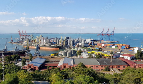 Odessa seaport in the Black Sea, Russia's war against Ukraine, food crisis, grain supplies