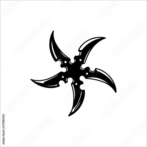 shuriken silhouette vector illustration concept