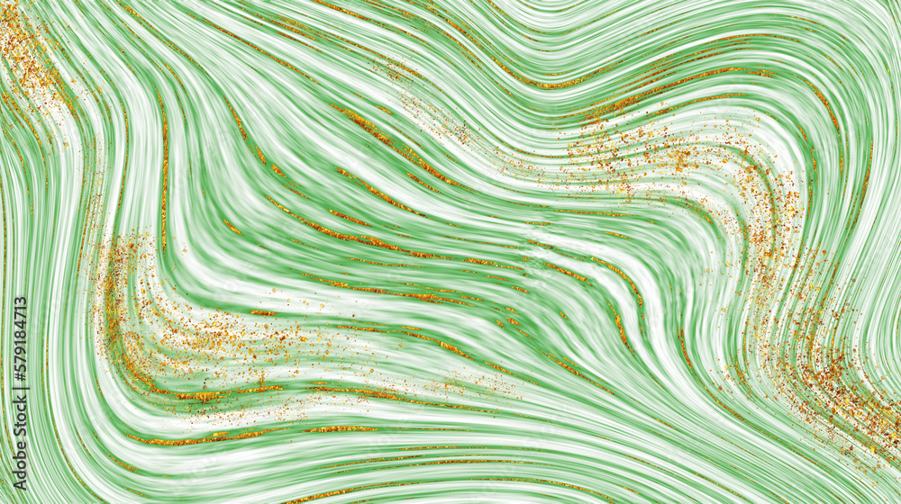 abstract background, green marble and agate mosaic with golden veins, marbled wallpaper background