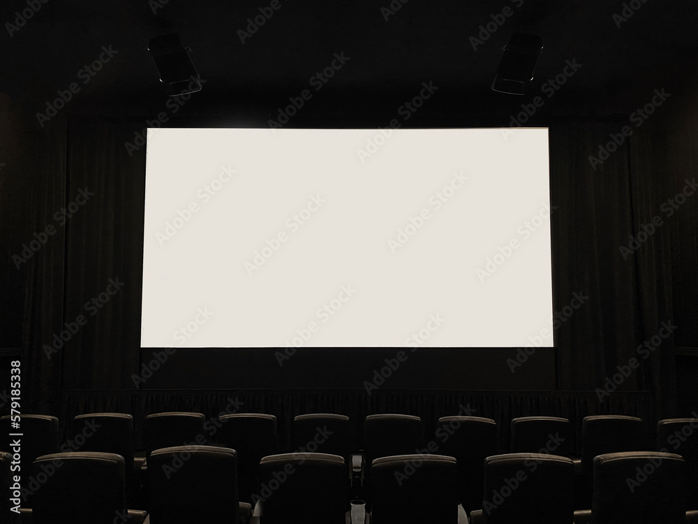 Fototapeta premium Empty cinema movie theater auditorium