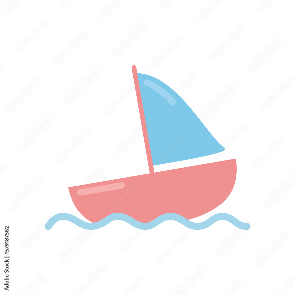 Summer season boat icon png icon with transparent background