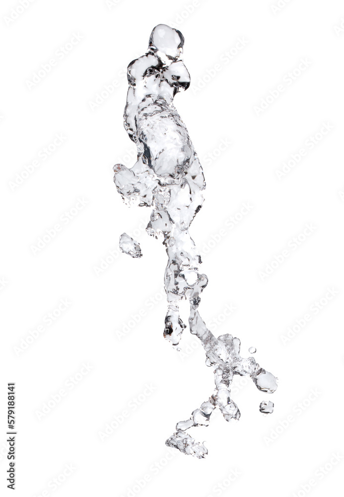 Shape form droplet of Water splashes into drop water attack fluttering in air and stop motion freeze shot. Splash Water for texture graphic resource elements, White background isolated Shape form droplet of Water splashes into drop water attack fluttering in air and stop motion freeze shot. Splash Water for texture graphic resource elements, White background isolated