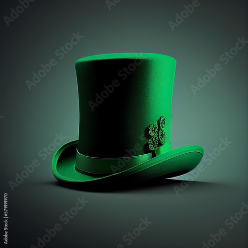 st patricks day top hat - AI-Generated