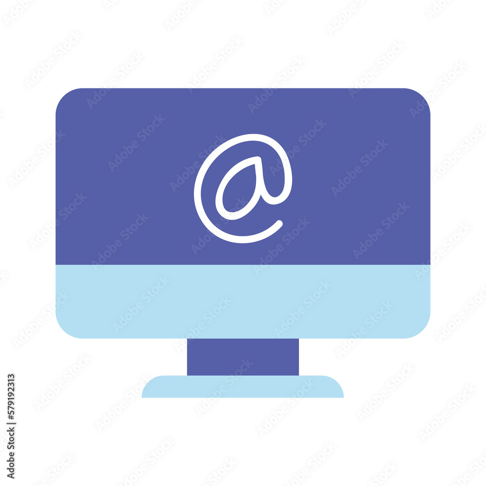 Computer screen png image with @ with transparent background Computer screen png image with @ with transparent background
