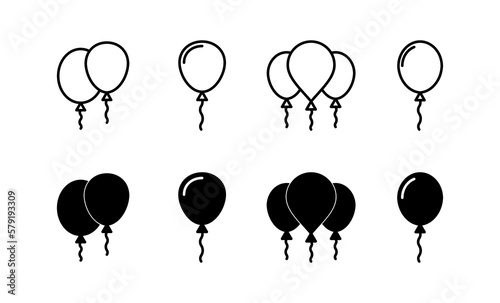 Balloon icon vector for web and mobile app. Party balloon sign and symbol