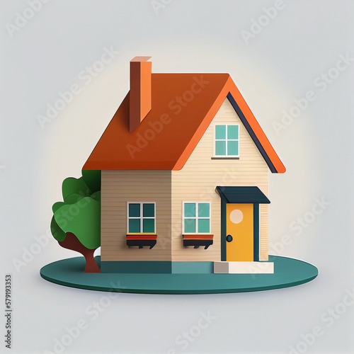 Vector Home Icon - AI-Generated