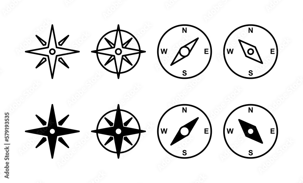 Compass icon vector for web and mobile app. arrow compass icon sign and symbol