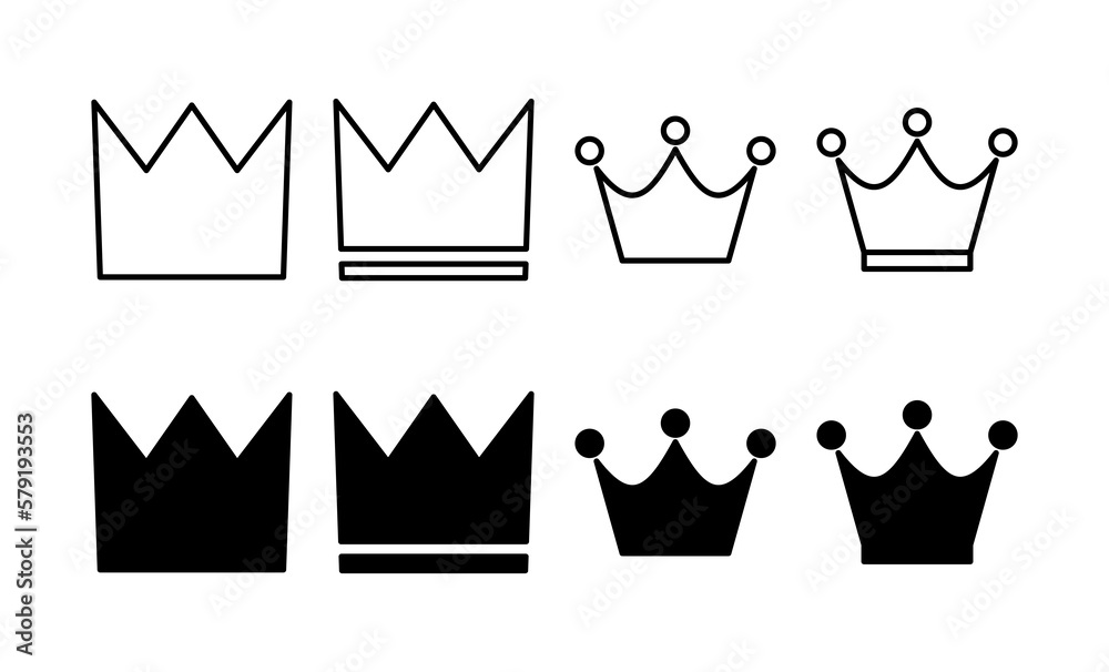 Crown icon vector for web and mobile app. crown sign and symbol