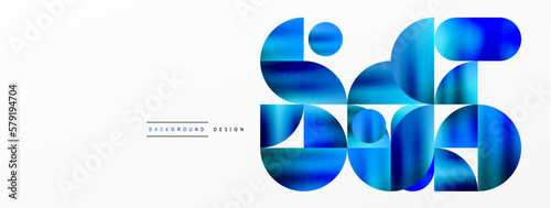 Digital web futuristic template. Circle composition abstract background. Vector Illustration For Wallpaper, Banner, Background, Card, Book Illustration, landing page