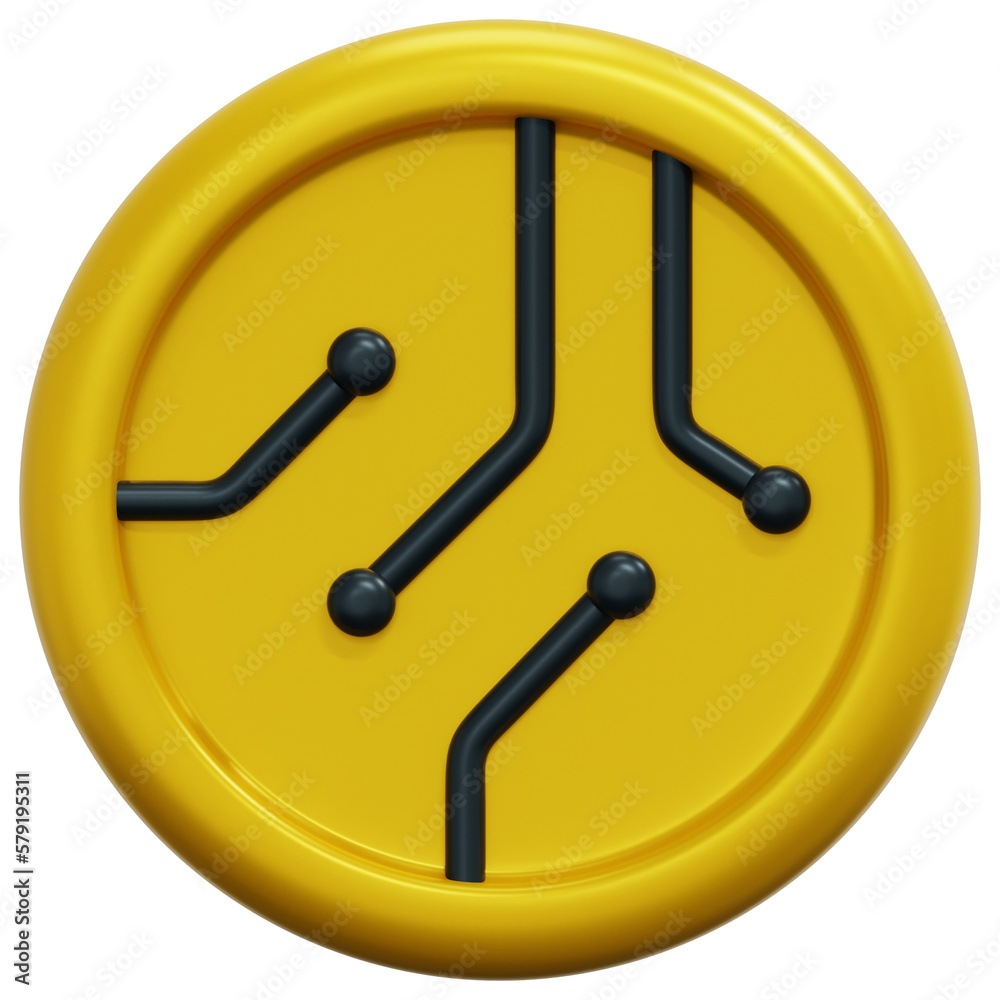 currency 3d render icon illustration