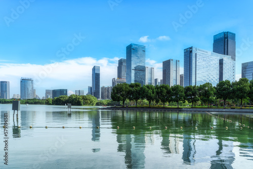 Street view of Hefei Financial District  China