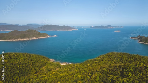 a landscape of Port Shelter, hong kong, March 7 2023