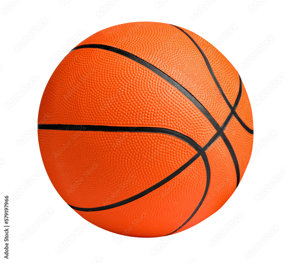 New orange basketball ball isolated on white