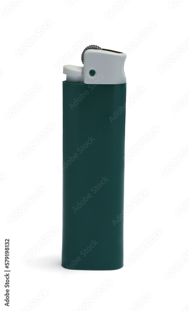 Stylish small pocket lighter isolated on white Stylish small pocket lighter isolated on white