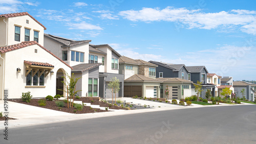 Row of Modern homes in Northern California