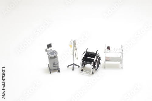the medical equipment on a white background photo