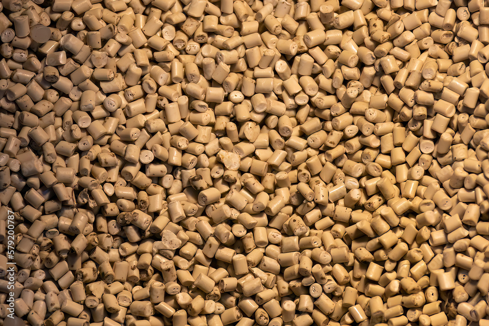 Close up scene the brown pigment material for injection process. Close up scene the brown pigment material for injection process.