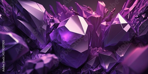 abstract purple crystal background , ai generated