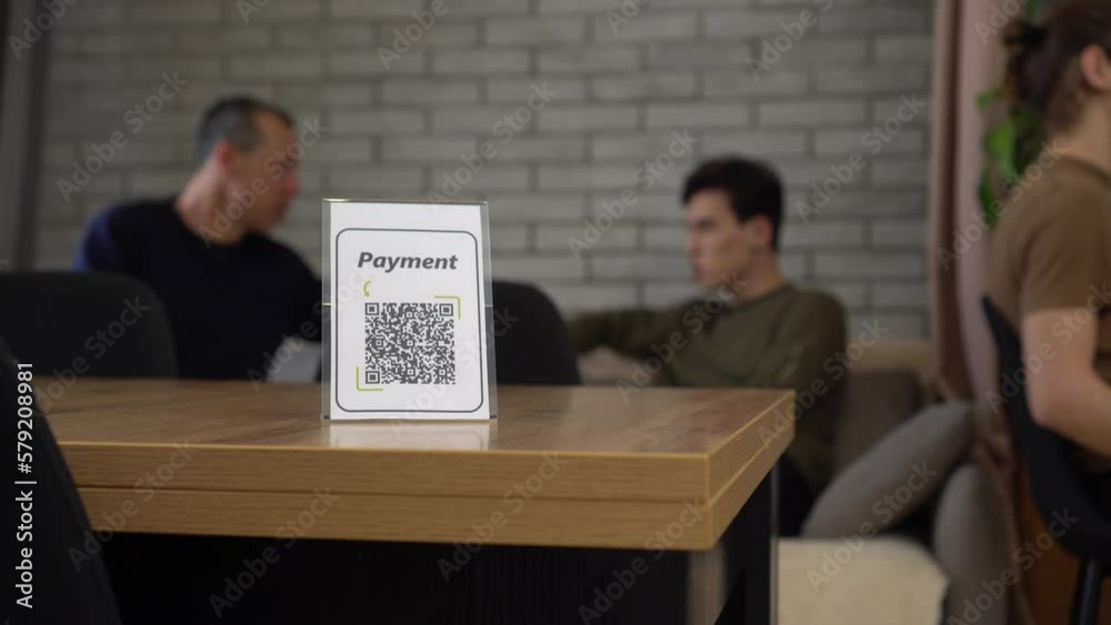 Stockvideon QR Code Contactless payments during of social distancing ...