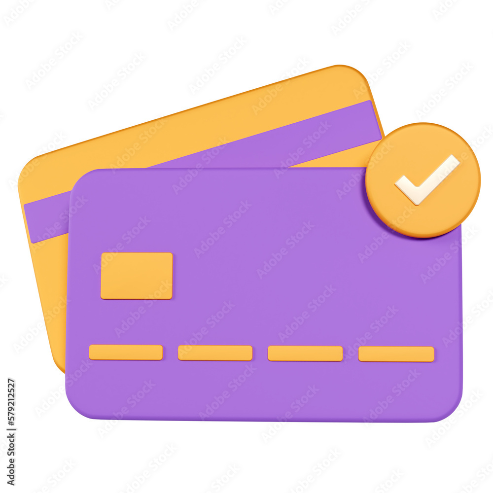 3D Illustration of Credit Card with Checklist Icon , Concept of shopping, Financial and Business 3D Illustration of Credit Card with Checklist Icon , Concept of shopping, Financial and Business