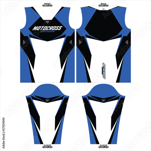 Print-ready sublimation motocross long sleeve jersey design