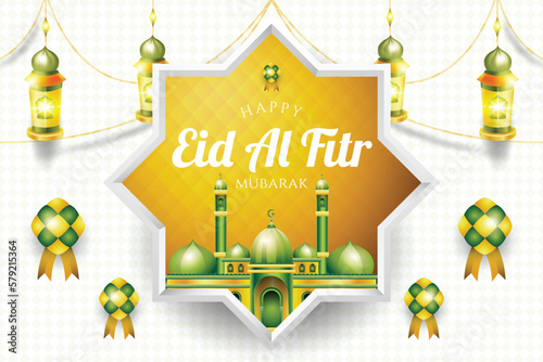 beautiful banner design happy eid al fitr