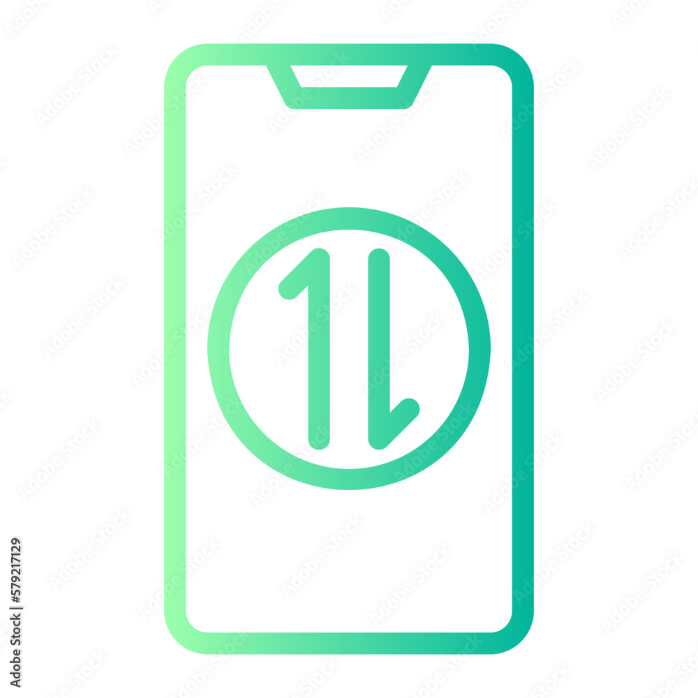 mobile data gradient icon
