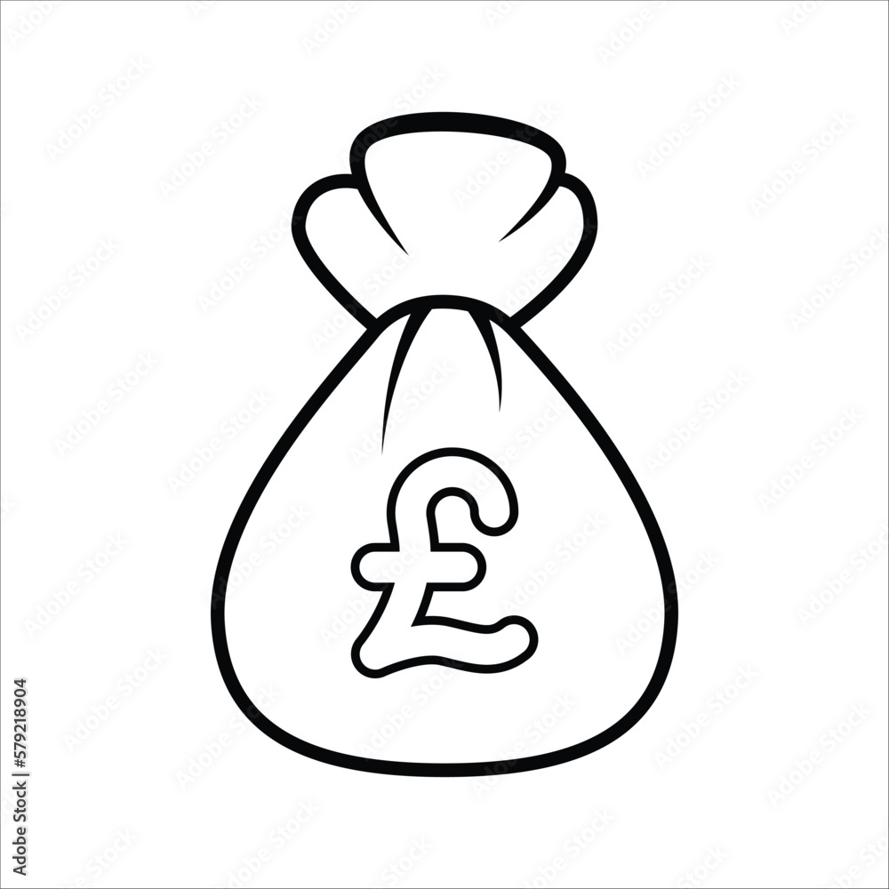 Money Bag Icon Vector On Trendy Design. Money Bag Icon Vector On Trendy Design.
