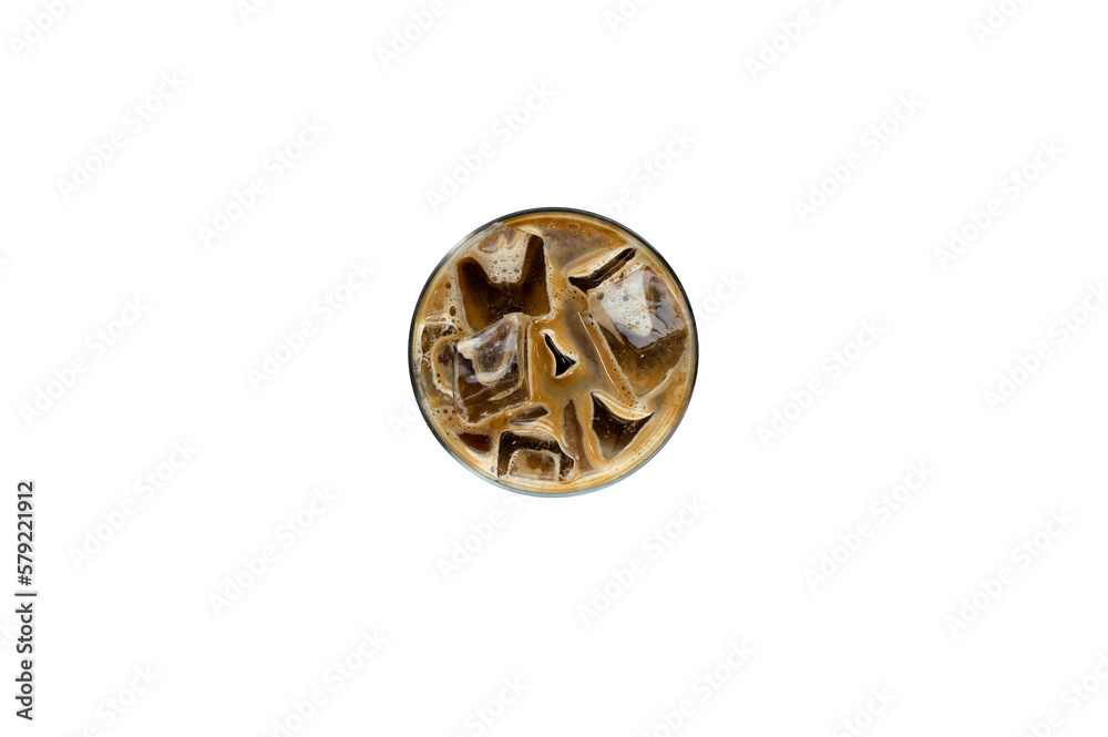 Fototapeta premium a cup of coffee with ice cubes