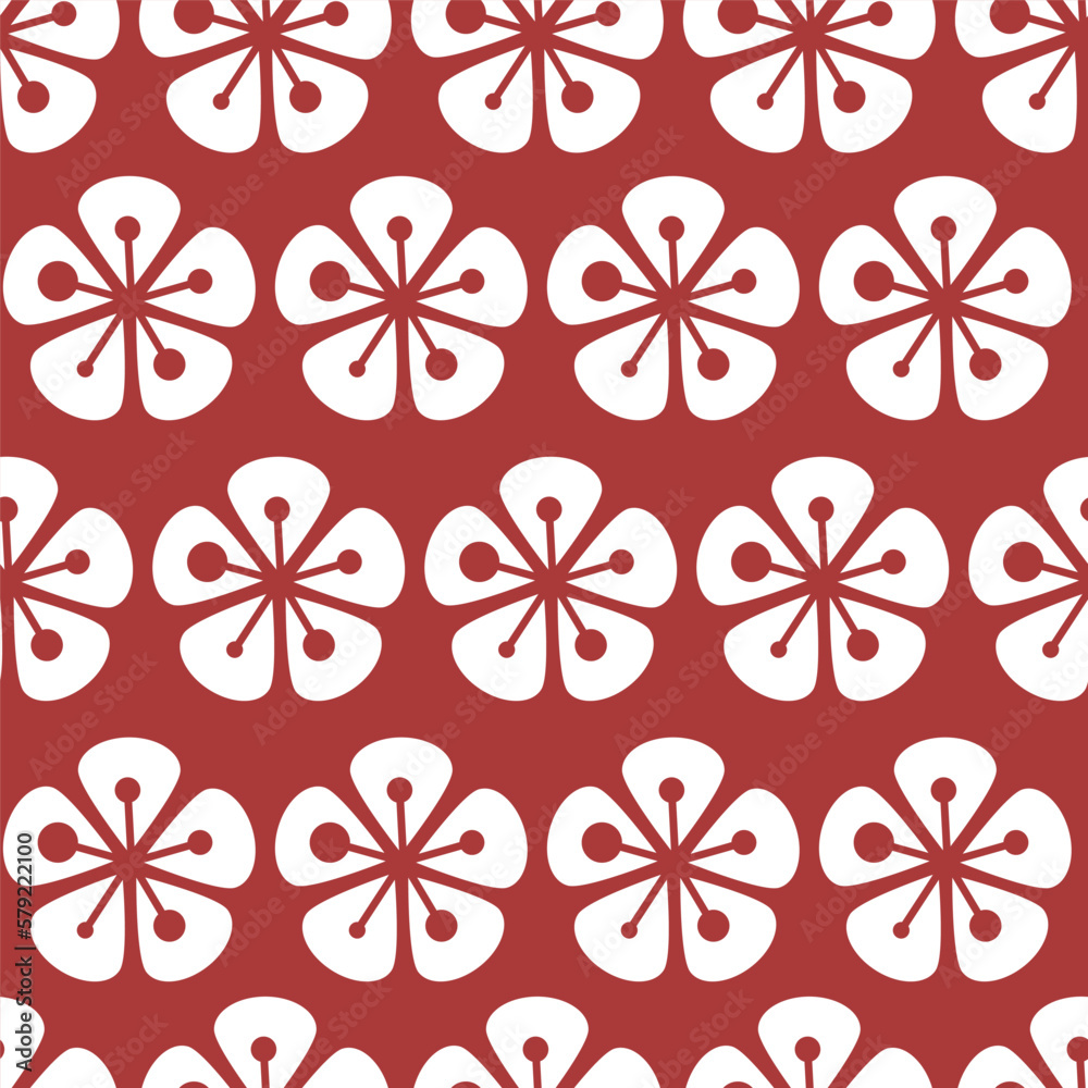 Seasonal blooming flowers, seamless pattern print Seasonal blooming flowers, seamless pattern print