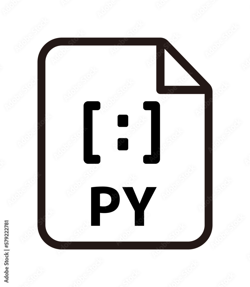 File formats vector icon illustration | .py , python
