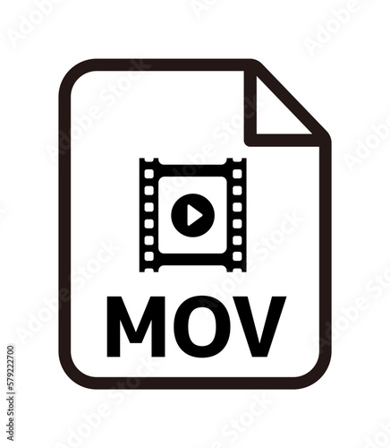 File formats vector icon illustration | MOV