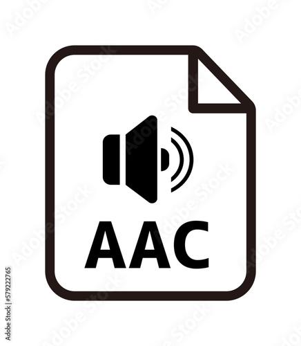 File formats vector icon illustration | AAC