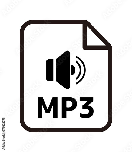 File formats vector icon illustration | MP3
