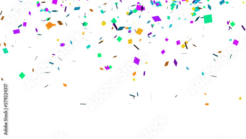 Obraz na płótnie Abstract celebration party with falling paper confetti transparent elements decoration w salonie